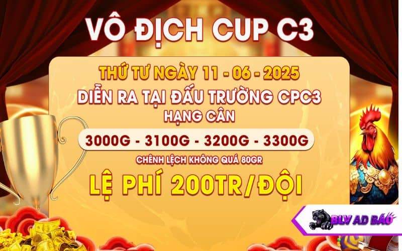Giải Vô Địch Cup CPC3 Ngày 11/06/2025